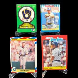 Robin Yount 1988 1989 Fleer League Leaders Paul Molitor +More 7 Milwaukee Brewers Card Lot