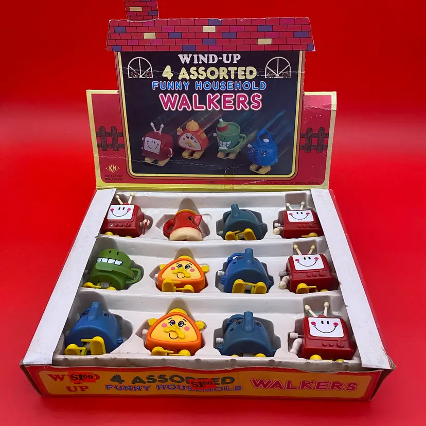 Good Morning Wind-Up Assorted Funny Household Walkers Toys w/ Store Display