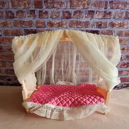 Vintage Barbie Doll Dream Bed Canopy Bed 1985