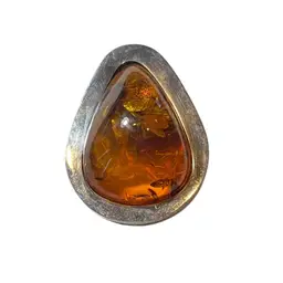 Baltic Amber High Dome  & Sterling Silver Bezel Vintage - 2.5”