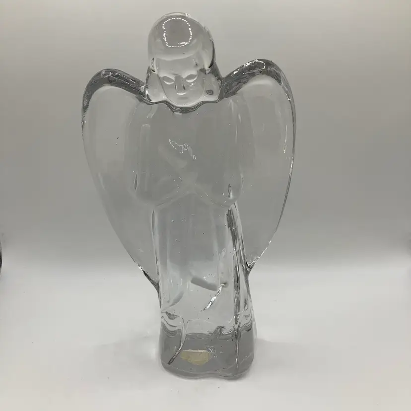 Vintage Handmade Crystal Angel! 6 3/4” Tall!