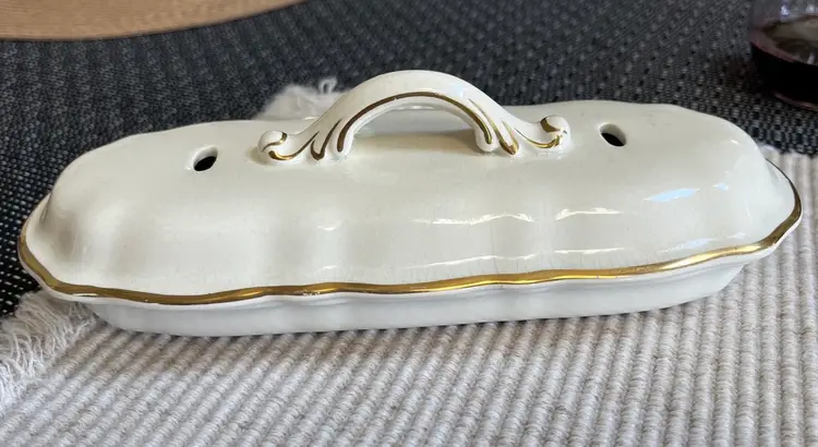 VTG Or Antique Villeroy & Boch Dresden Saxony Toiletry Comb Dish With Lid