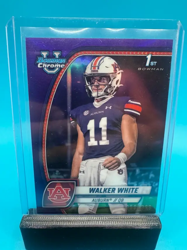 Walker White 1st Bowman Chrome U Purple Refractor /399 Baylor Bears