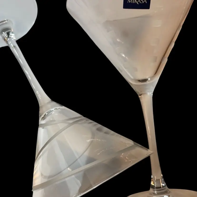Cheers Mikasa Pair Of Martini Glasses
