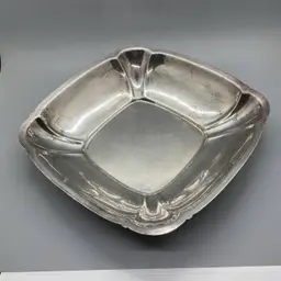 Vintage Reed Barton Silver Plate Square Candy Vegetable Fruit Serving Bowl 1020