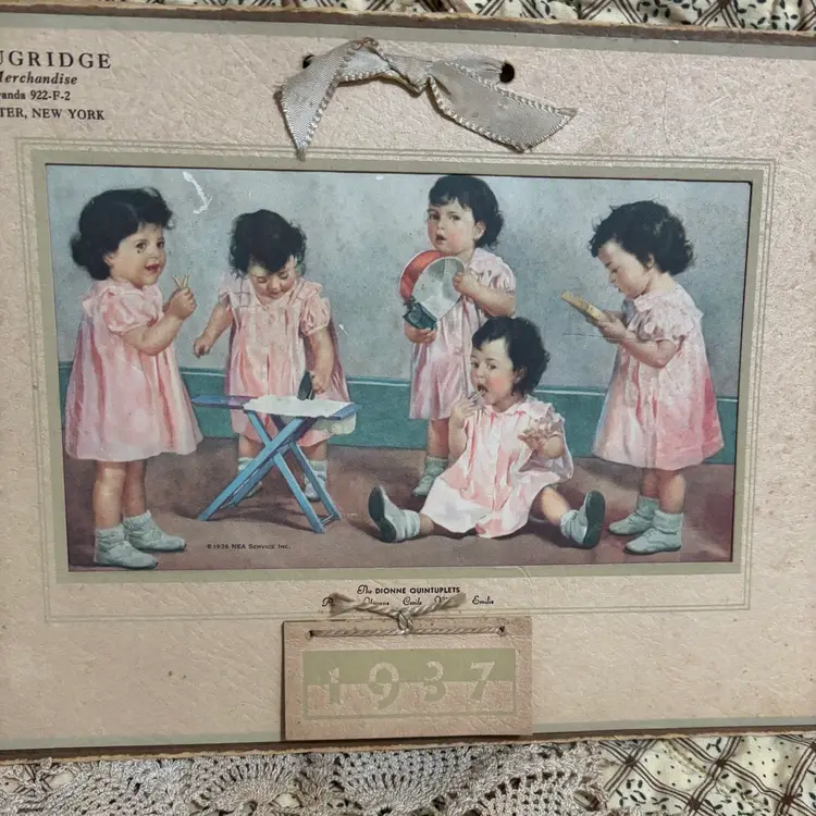 #3-1937 Dionne Quintuplets Advertising Calendar