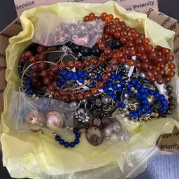 Big Vintage/Now Costume Jewelry Lot All Wearable 2 lbs Necklace Bracelet Mixed