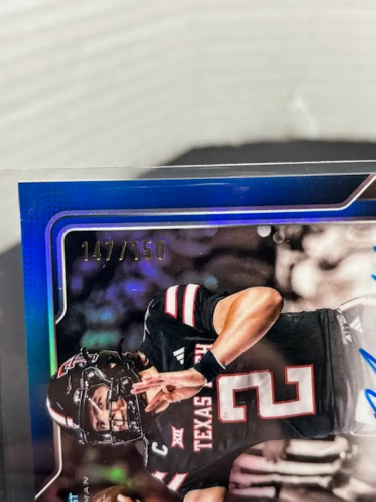 BEHREN MORTON 2025 Bowman Chrome U True Blue /150 Auto On Card Texas Tech A1346