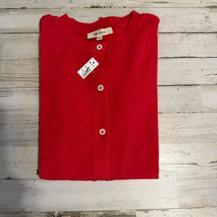 Madewell Red Button-Front Cardigan – Size XS – NWT