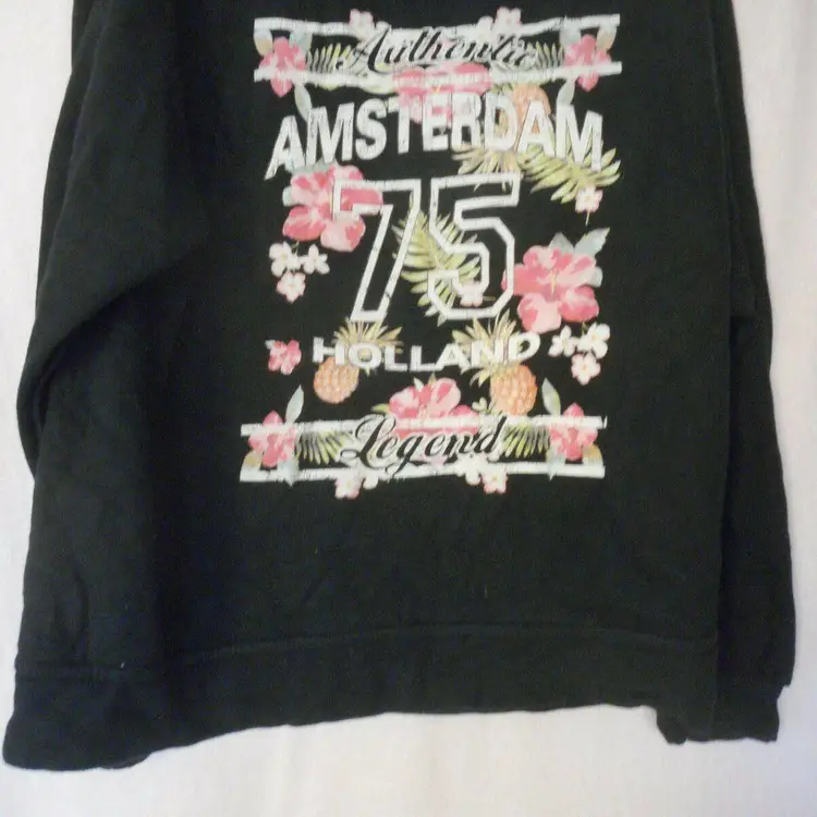 Black Floral Amsterdam Sweatshirt Size M