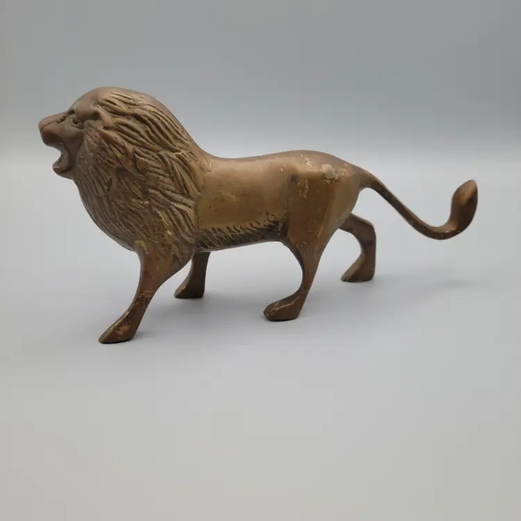 Vintage Solid Brass Lion