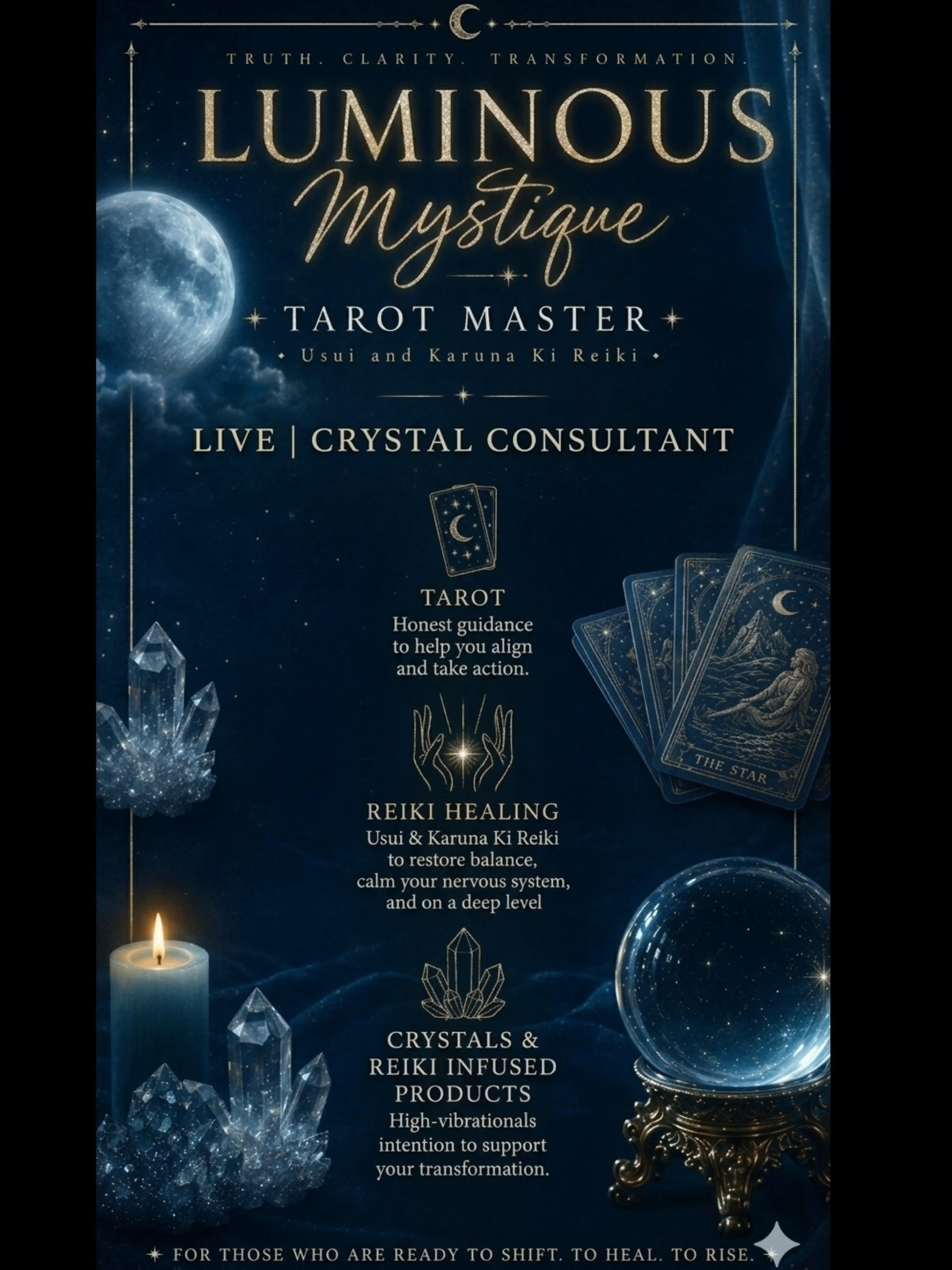Mystic Shift: Live Tarot, Reiki, & Crystal Consulting 