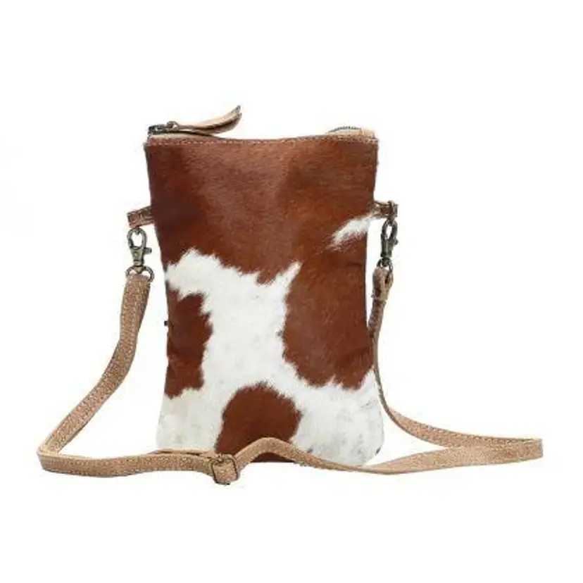 Myra Bag White and Brown Crossbody