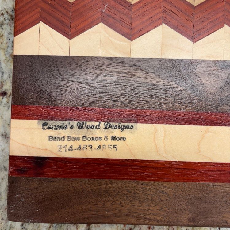 OOAK Custom HARDWOOD 3D Charcuterie Cutting Board, Artisan Crafted Display Only