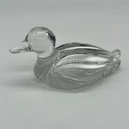 Mallard Duck Princess House Crystal Figurine Germany Lead Glass Paperweight 4.25”