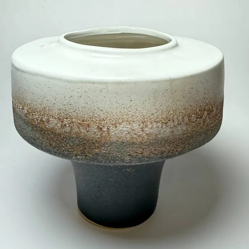 Mid-Century Volcanic Lava Studio Pottery Vase Brutalist Gertrud Otto Natzler MCM