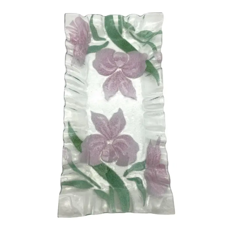 BIN - Sydenstricker Fused Glass Serving  Or Trinket Tray