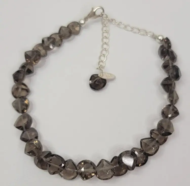 Smokey Quart and sterling bracelet.