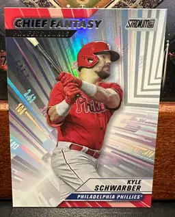 Kyle Schwarber Chief Fantasy Professionals Insert 2024 Stadium Club CFPRO-3 Philadelphia Phillies