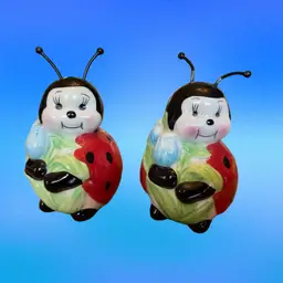#01 VTG Salt & Pepper Ladybug Shakers