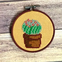 Cactus Mini Hand-Embroidery Hoop 3"