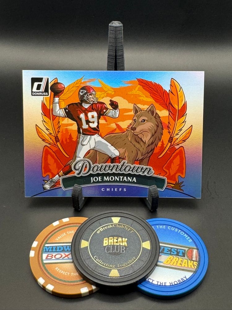 Joe Montana Downtown SSP Case Hit 2025 Donruss Kansas City Chiefs