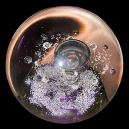 #38- Vintage 1992 Selkirk Limited Edition #353/500 Signed Art Glass Paperweight - Blues 3"