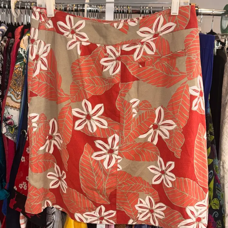 Chicos Hawaiian Skirt Size Large
