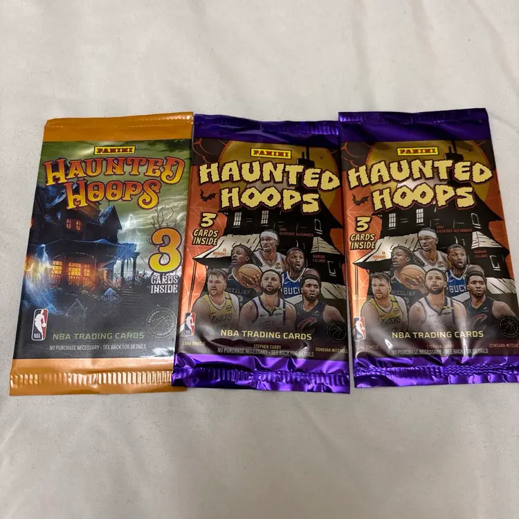 2025 Panini Haunted Hoops - Lot Of 3 Brand New Packs - NBA Basketball Halloween