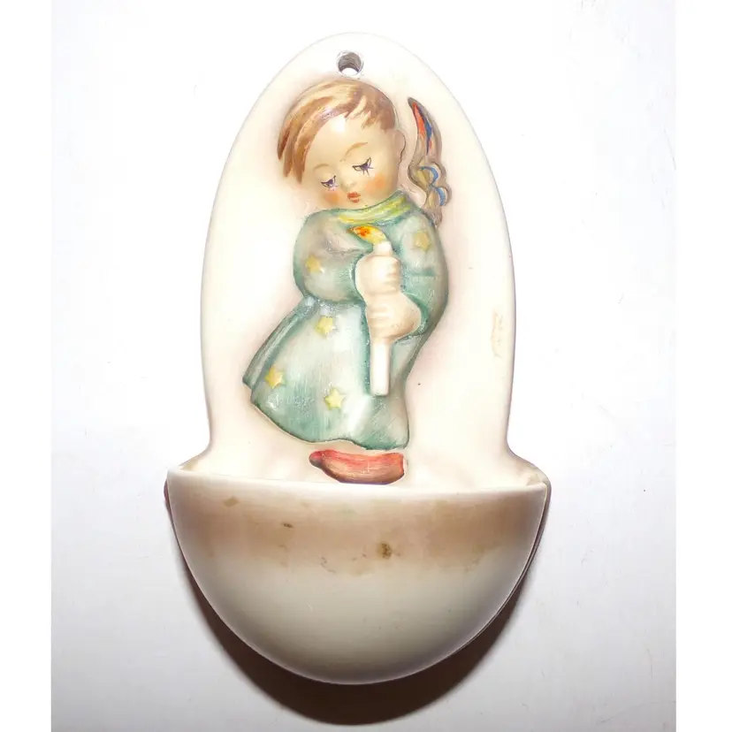 #01 Vintage Goebel M.J. Hummel 1949 #207 Holy Water Font Heavenly Angel