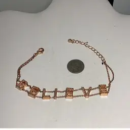 Believe Pink Tone Bracelet 7.5 Plus Extender