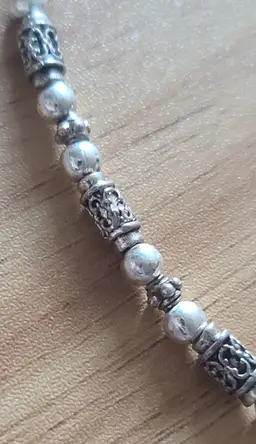 Vintage Napier Choker Necklace Scrollwork Beaded Silver Tone