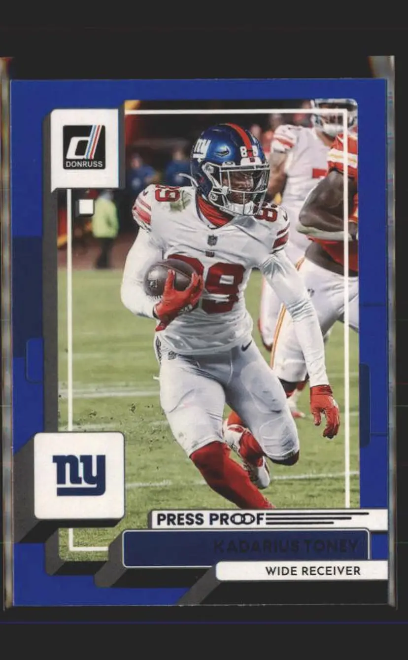 2022 Donruss #160 Kadarius Toney Blue Press Proof - (139) - New York Giants