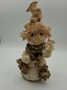 Vintage Oatmeal Collection Bobble-Body Resin Snowman