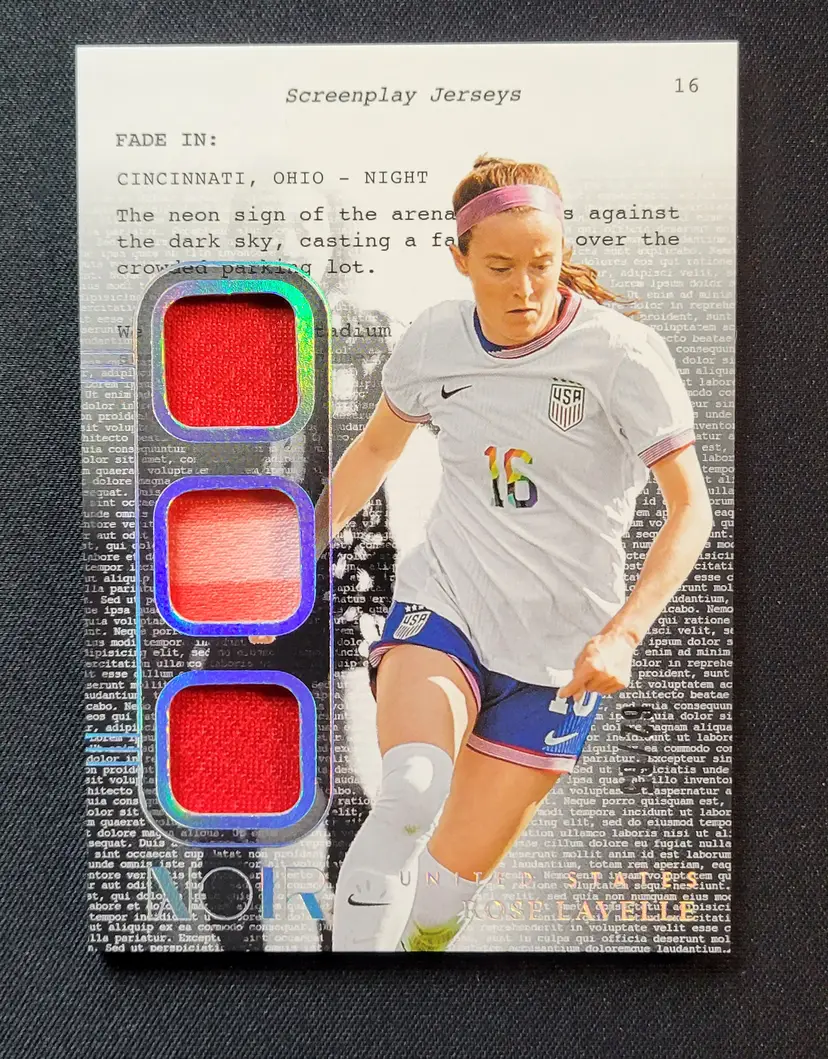 24-25 Panini Noir Soccer - Rose Lavelle - Screenplay Jerseys / 65