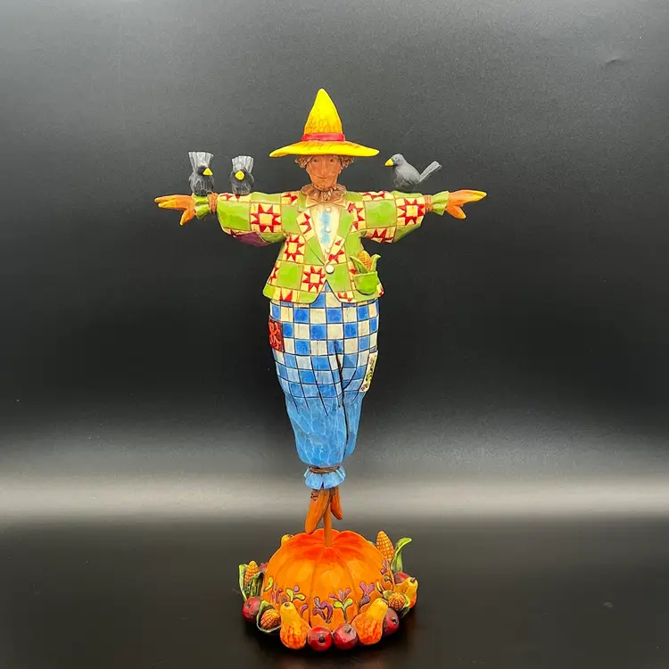 Heartwood Creek Keeping Watch Jim Shore Figurine Harvest Scarecrow #4002856 2005 13”x 7 1/2”