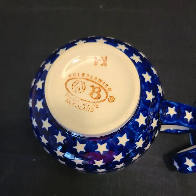 (2) Americana Pattern Zaklady Ceramiczne Boleslawiec Polish Pottery Mugs