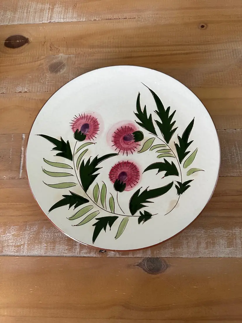 Vintage Stangl Dinner Plate Thistle Pink Flowers Replacement 10”