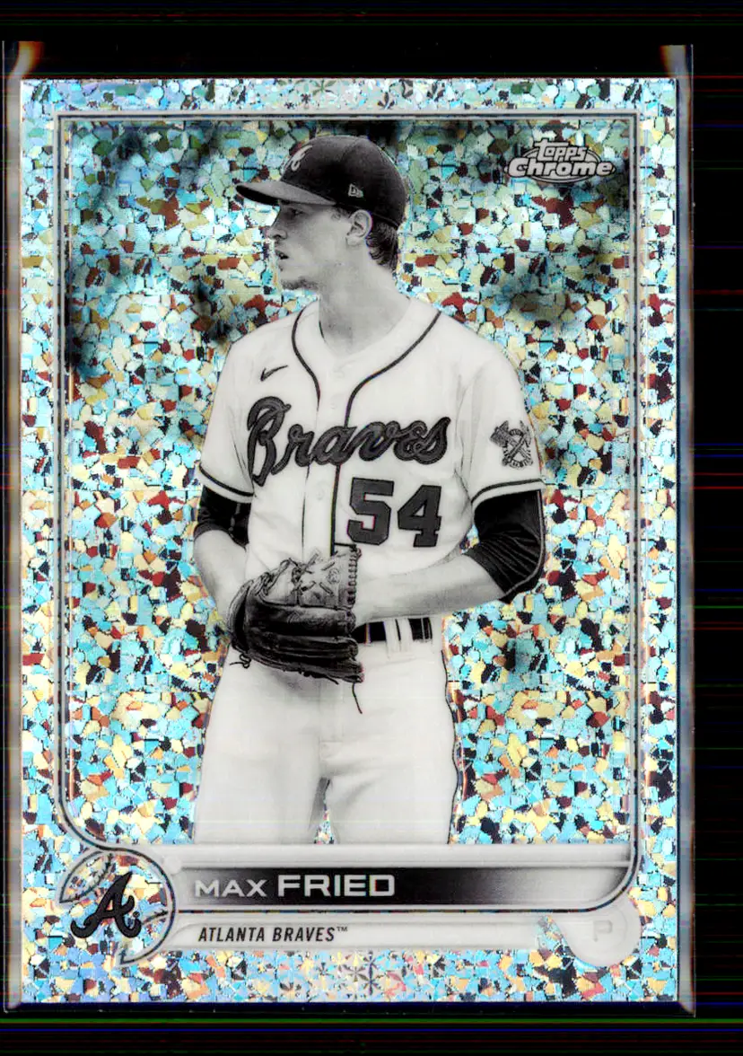 Max Fried 2022 Topps Chrome Speckle Refractor #75 - Atlanta Braves - (147-263)