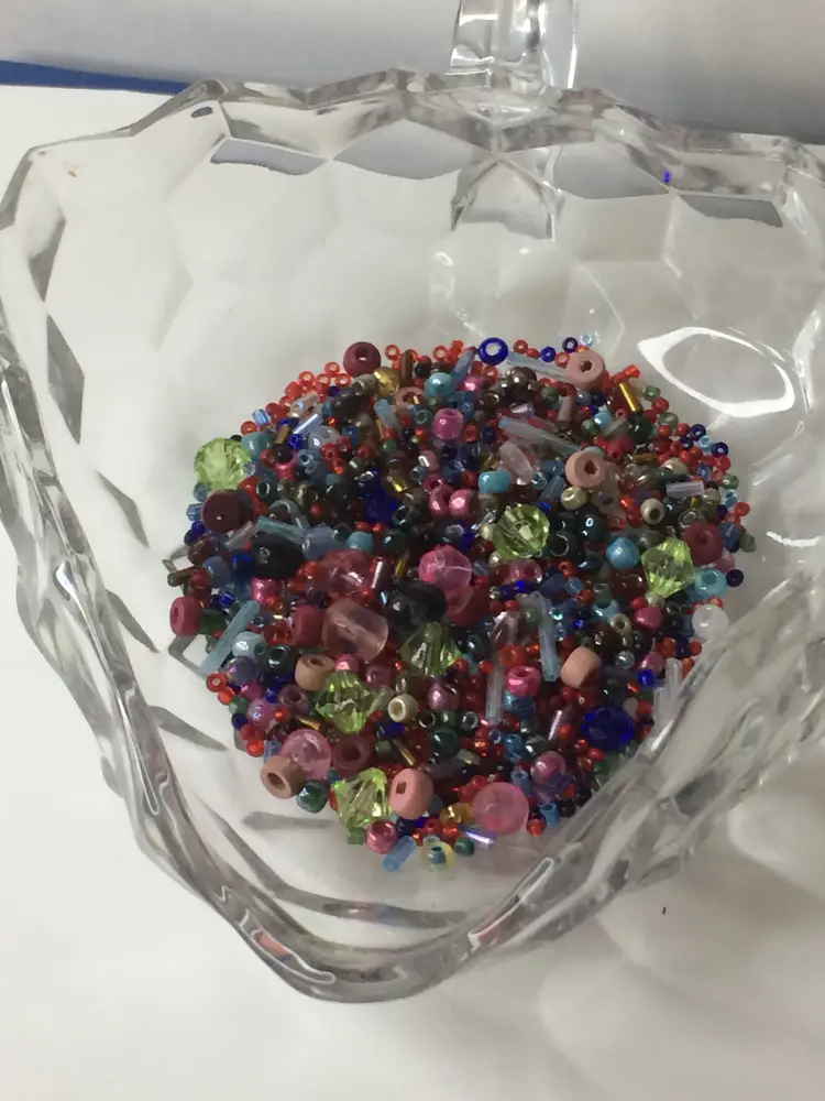 #04 Dark Blue Blended Colored Beads 1.1 oz. Great for crafting or jewelry making!