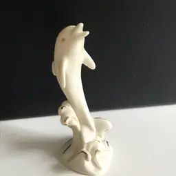 Vintage Lenox Dolphin Figurine Fine Ivory China Gold Accents"