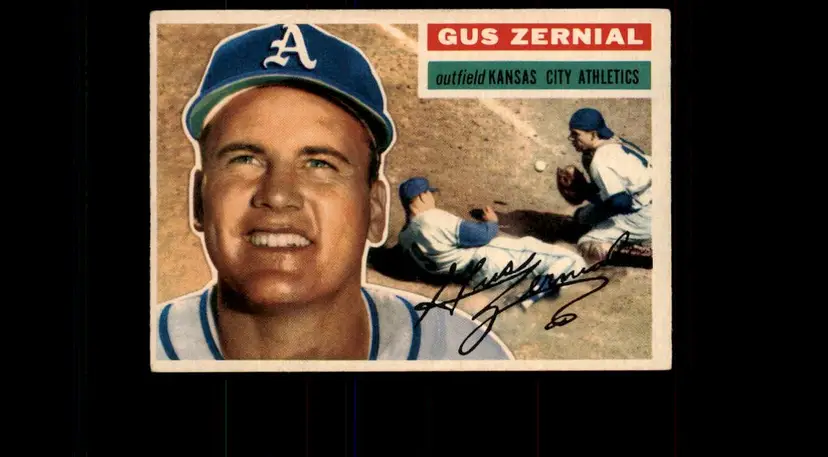 1956 Topps #45b Gus Zernial - (pk-tl2) - Kansas City Athletics