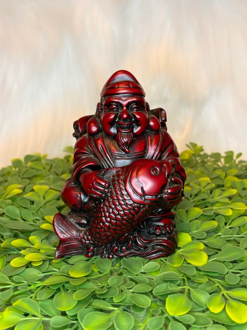 Resin Figurine Of Ebisu, Japanese God Of Luck & Fishermen