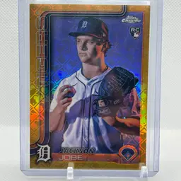 Jackson Jobe 2025 Topps Chrome Image Variation Logofractor Gold /50 RC Detroit Tigers