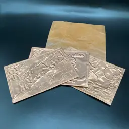 Set Of 3 Unused Southwest Copper Postcards With Copper Sleeve