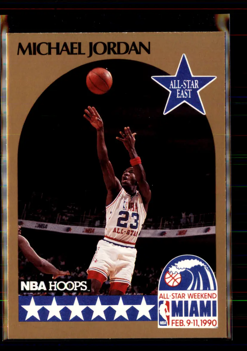 Michael Jordan 1990-91 Hoops All-Star #5 - Chicago Bulls - (148-351)
