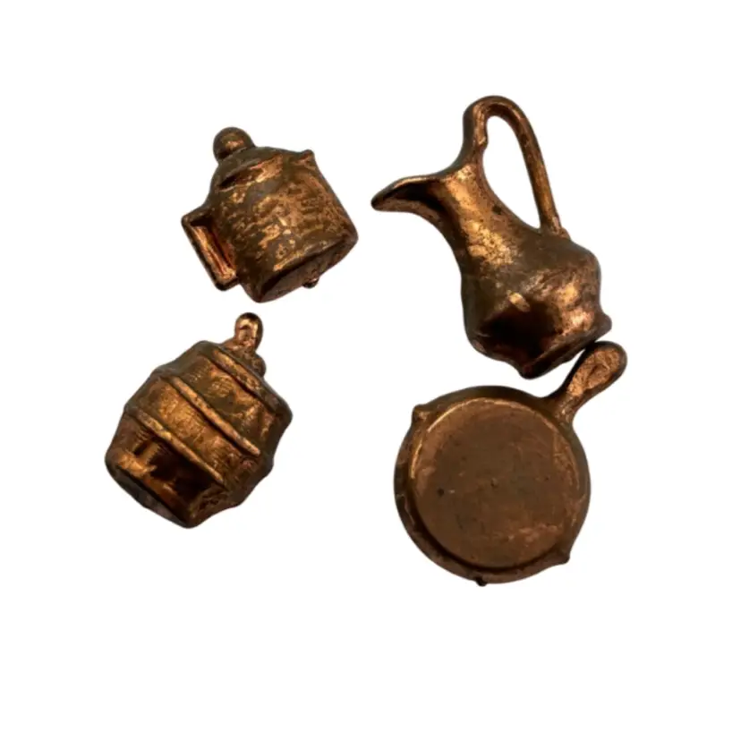 Vintage Kitchen Copper Color Metal Magnets