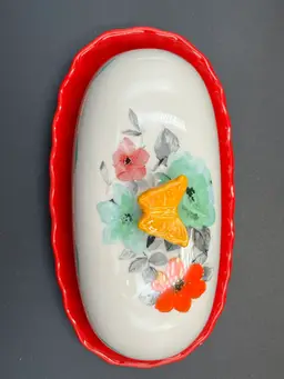 Pioneer Woman-Flea Market Floral Butter dish