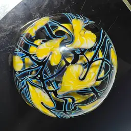 Vintage John Lotton mega magnum triple cased art glass paperweight