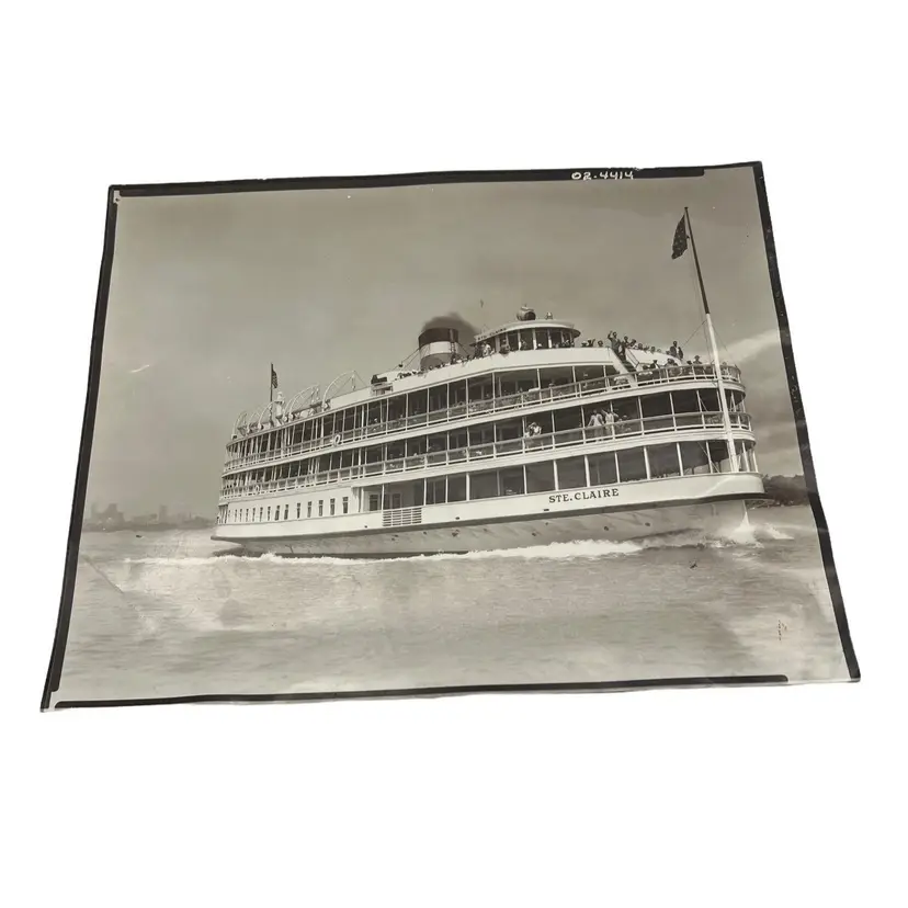 SS Ste Clair Paddle Wheel Boat Photo 10" x 8" Michigan Views Collection Detroit